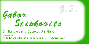 gabor stipkovits business card